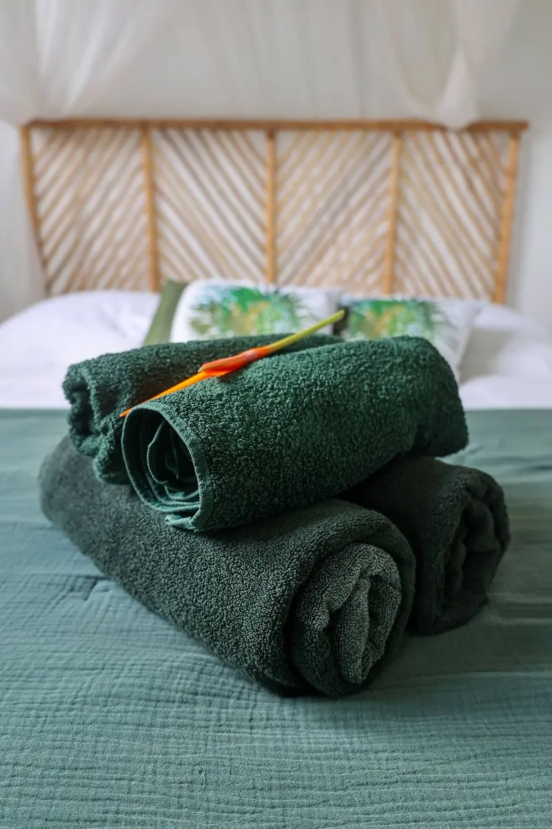 Chambre 3 de la Villa Trézel : serviettes et linge fournis